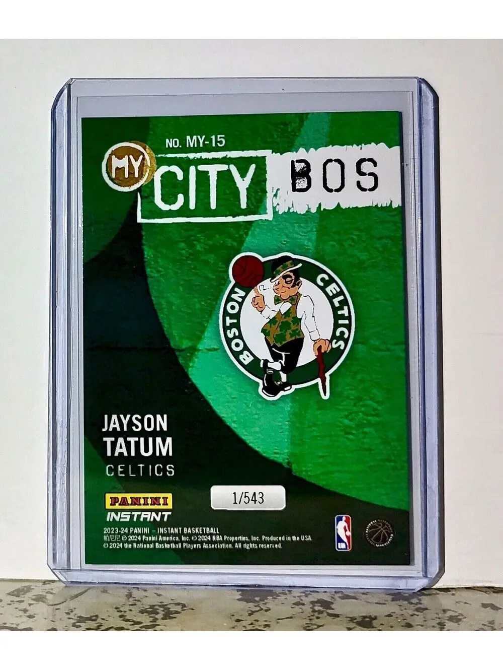 Jayson Tatum 2023-24 Panini NBA #15 MyCity Basketball Card Boston Celtics 1/543